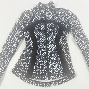 Lululemon Jacket Size 4 Black Pattern Define Full Zip Stretch Athleisure Jacket